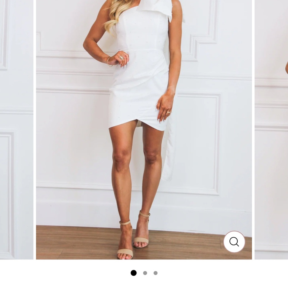 Chic One-Shoulder White Dress